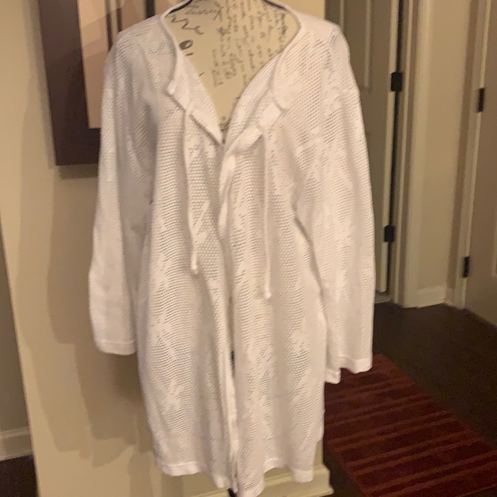 Long sleeve Net Swimsuit Coverup
